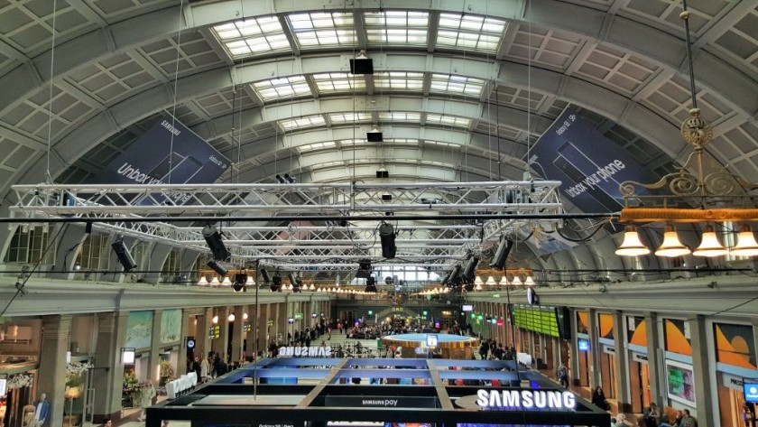 An overall view of the main station terminal at Stockholm Central