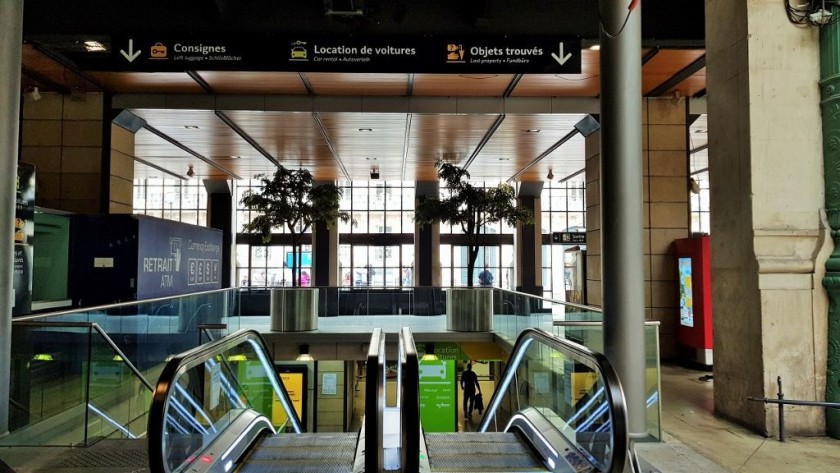 The access to the left luggage and lost property offices - to the right of Eurostar arrivals