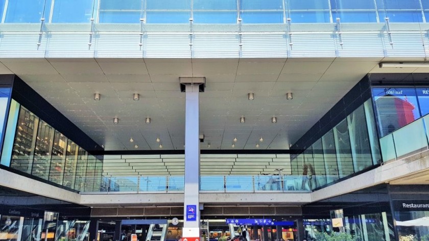 Bern station has multiple access points, this is the somewhat anonymous main entrance