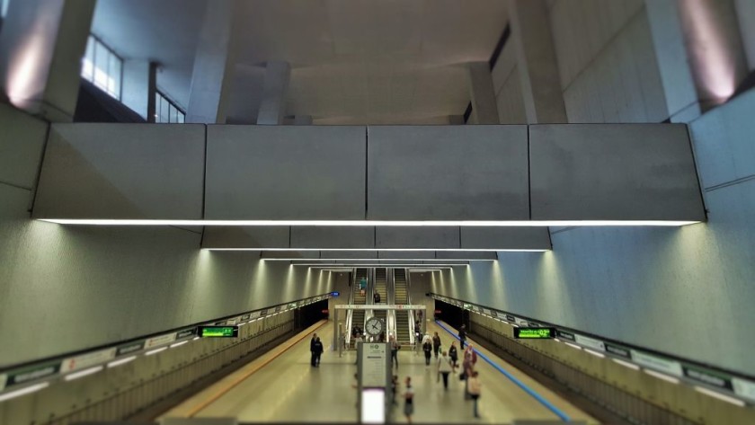 The M4 line metro station at Keleti -  Keleti pályaudvar