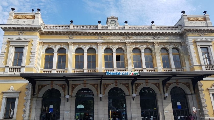 The entrance to Trieste Centrale looks as beautiful as it did back in 1878