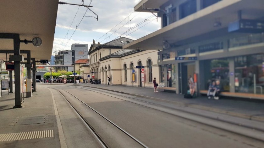 Looking towards what WAS the main station building on the right