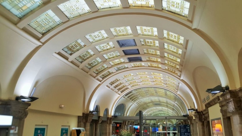 This passage between the halls houses the ticket office