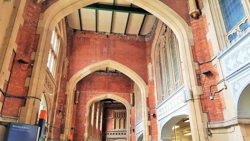 The beautiful main station building that houses the ticket office