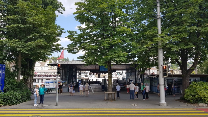 The pier which most of the Lake Lucerne boats leave from