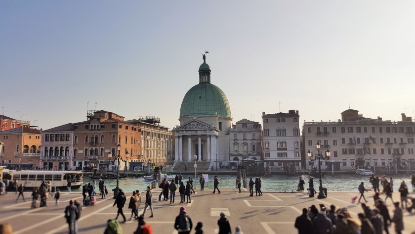 The stunning  San Simeone Piccolo church is across the Grand Canal from Venezia S. Lucia