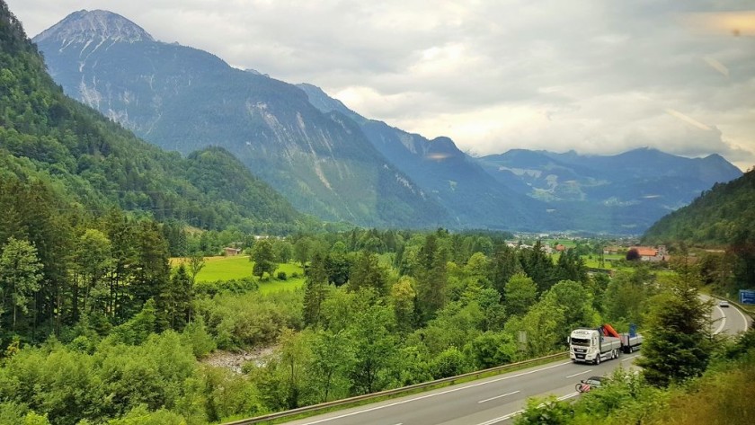 Descending from the pass down towards Buchs