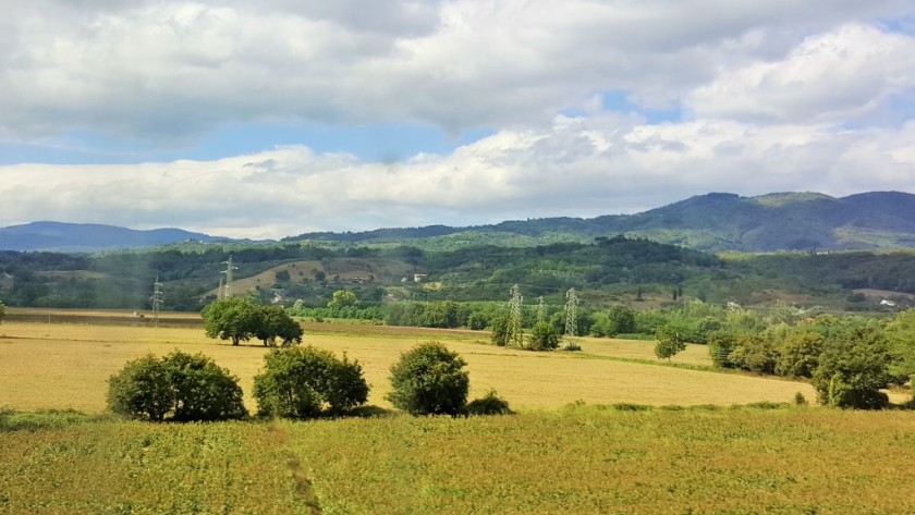 Approaching Florence through the countryside of Tuscany