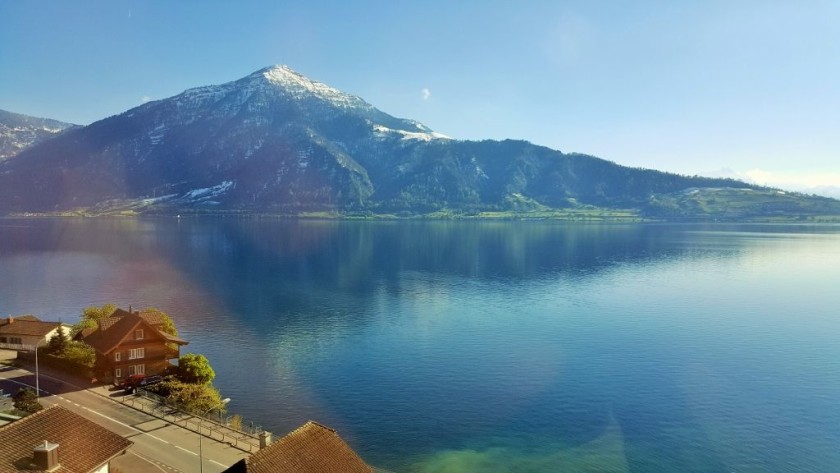 Looking over the Zuger see to the south of Zug station