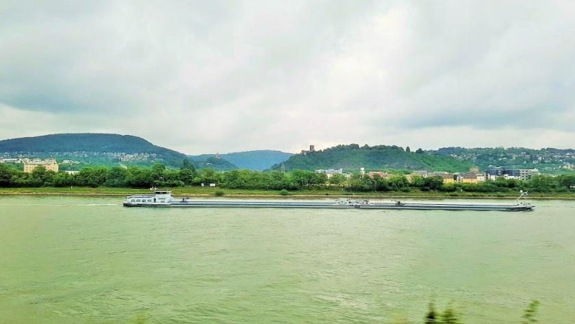 The trains chase the boats down the middle Rhine Valley