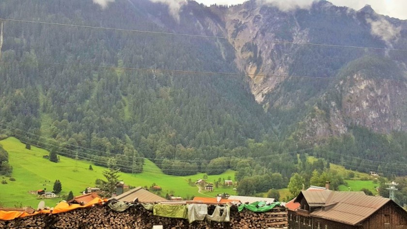 The best views of the Arlberg Pass are on the left