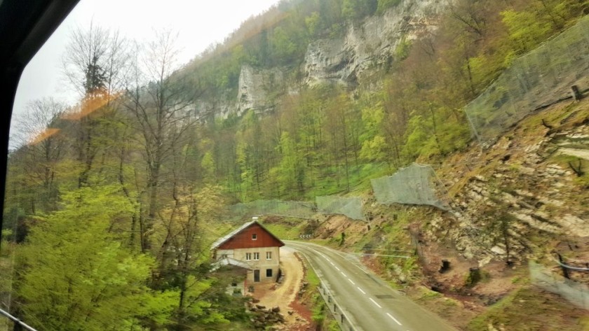 Travelling through the gorge on a rainy day