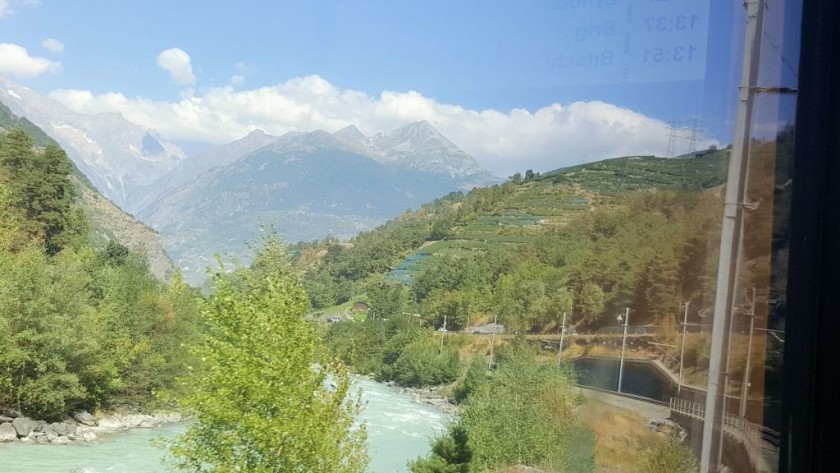 Looking down the valley towards Visp south of Stalden