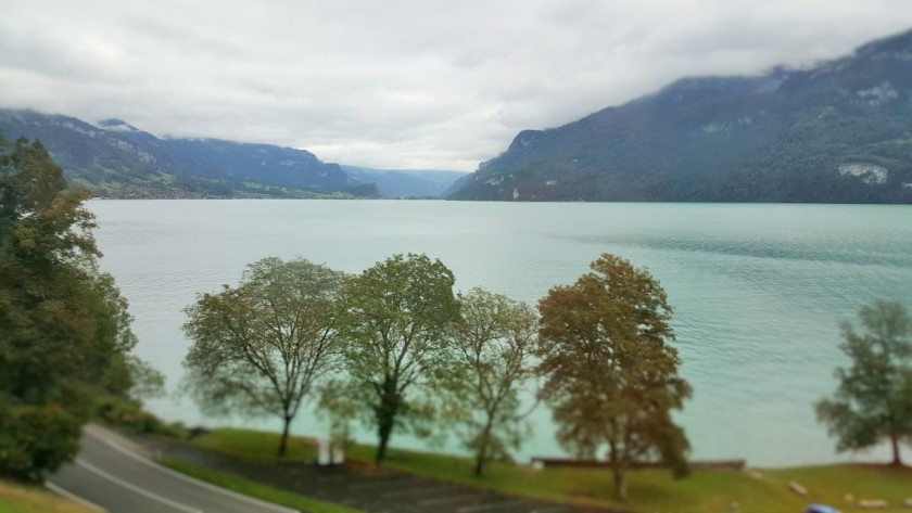 Looking over the Brienzee on a grey day