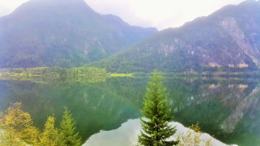 The Hallstattersee seen from the train