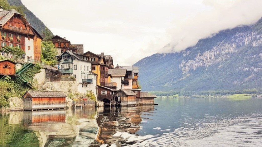 Approaching Hallstatt on the ferry