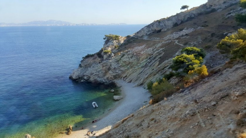 The sea comes into view around 10 mins into the journey