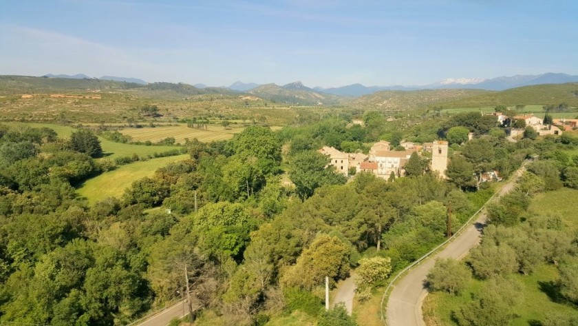 The view from the high speed line north of Figueres