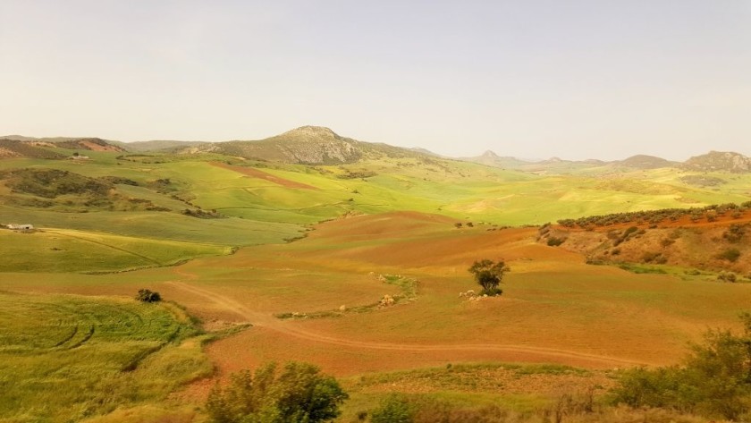 From the right of the train near journeys end there are sweeping views across an epic landscape