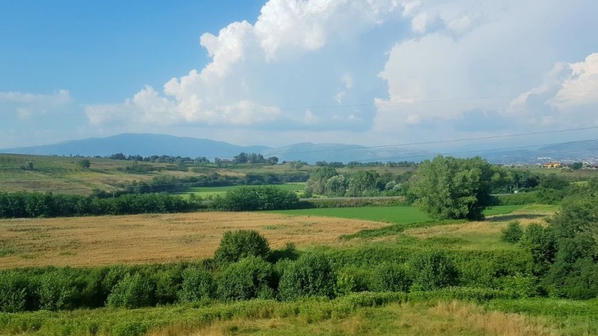 Heading south at more than 280 km/h on the Rome to Naples high speed line