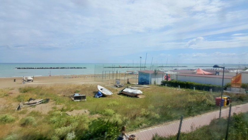 The beaches come into view around 20 mins south of Rimini