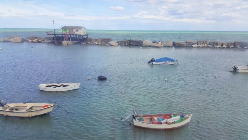 Look out for the views of Ancona marina to the north of the station