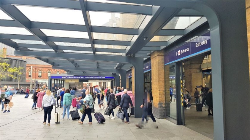 The closest access to the Underground from platforms 0-8 is just outside the front of the station