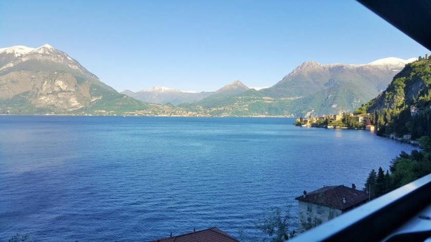 Passing by Lake Como on the train to Tirano