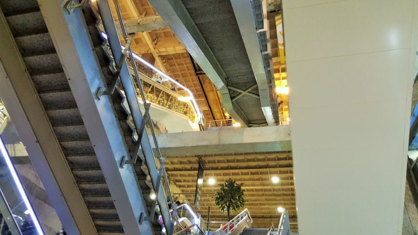 Up the escalators to the main concourse