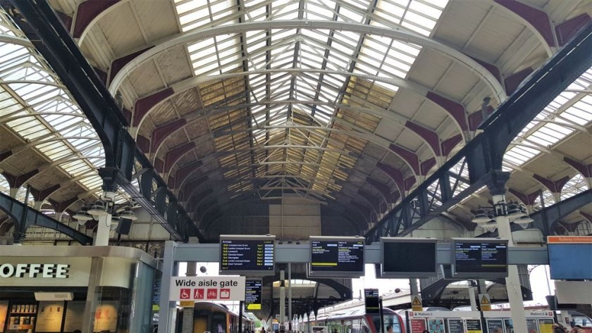 All of the platforms are right by the main concourse