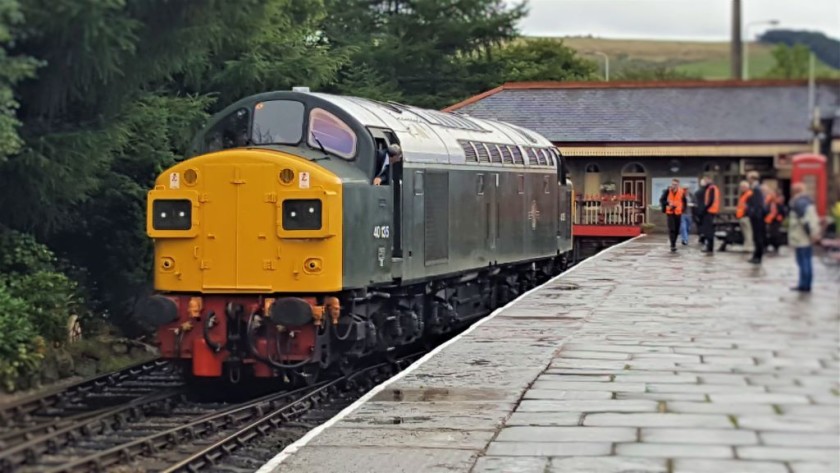 A 1950s diesel train has taken the train train to Rawtenstall