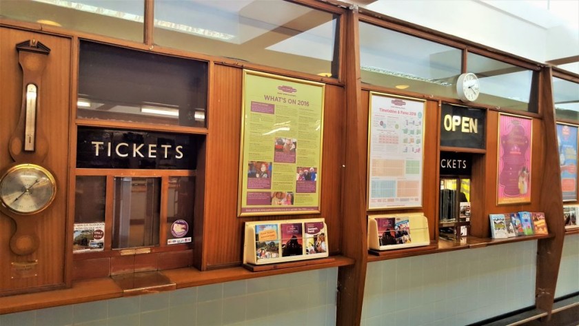 The ticket office at Bolton Street is how it would have looked in the 1950s