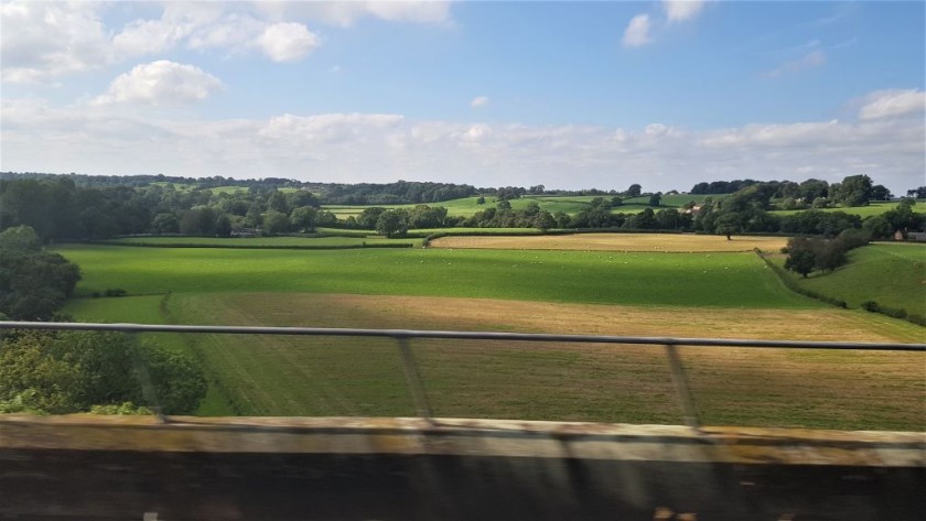 The view over the  farm land in Cheshire 