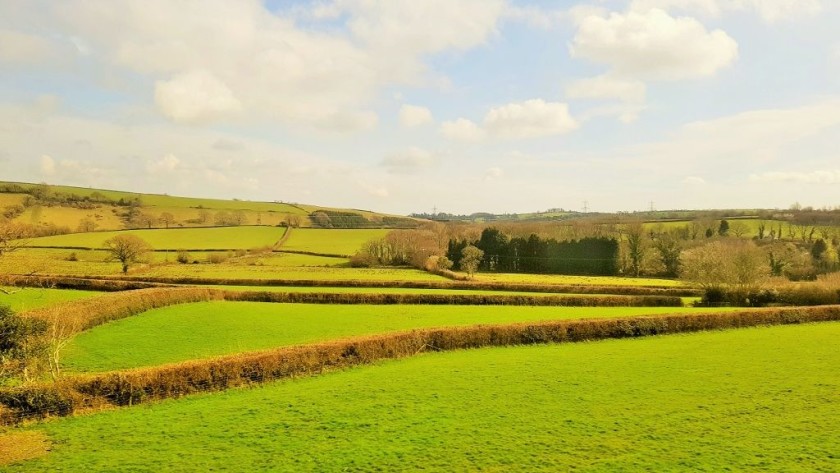 Through the rolling Devon countryside on route to Plymouth
