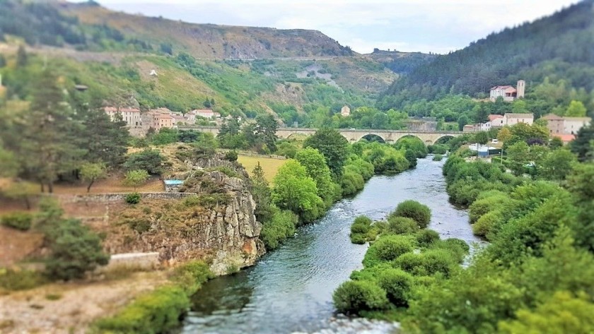 One of the many crossings of the L'Allier River