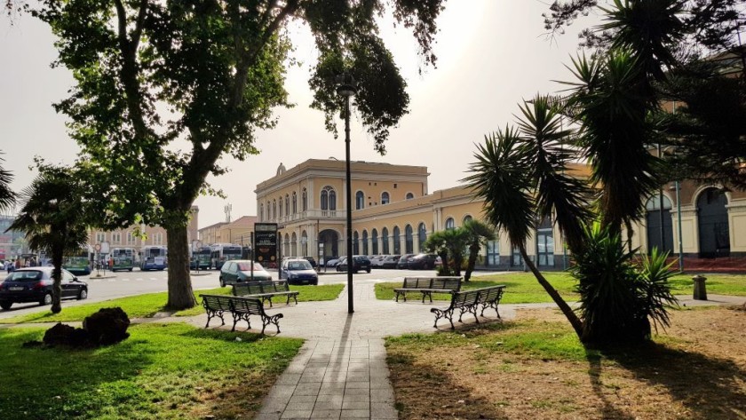 The main rail station in Catania is an 11 minute ride from the airport by train