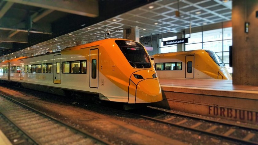 Arlanda Express trains at Stockholm C station