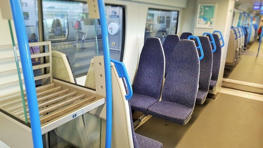 The luggage space on Thameslink trains