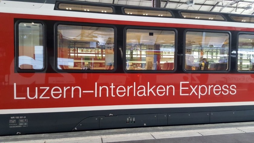 Large windows on the Luzern - Interlaken Express