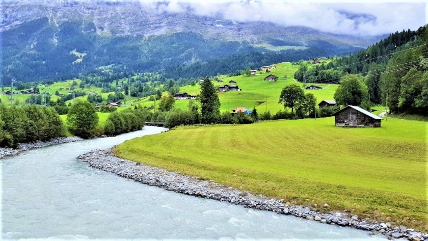 From the Interlaken to Grindelwald train