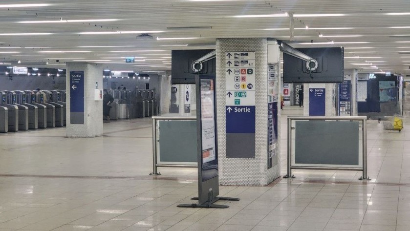 In the RER station at the Gare De Lyon