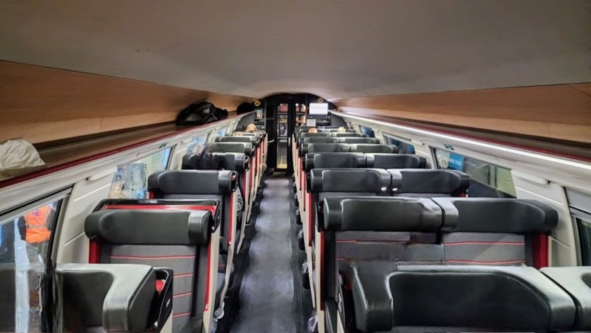 The 1st / Premiere Class upper deck seating saloon on a TGV Océane train