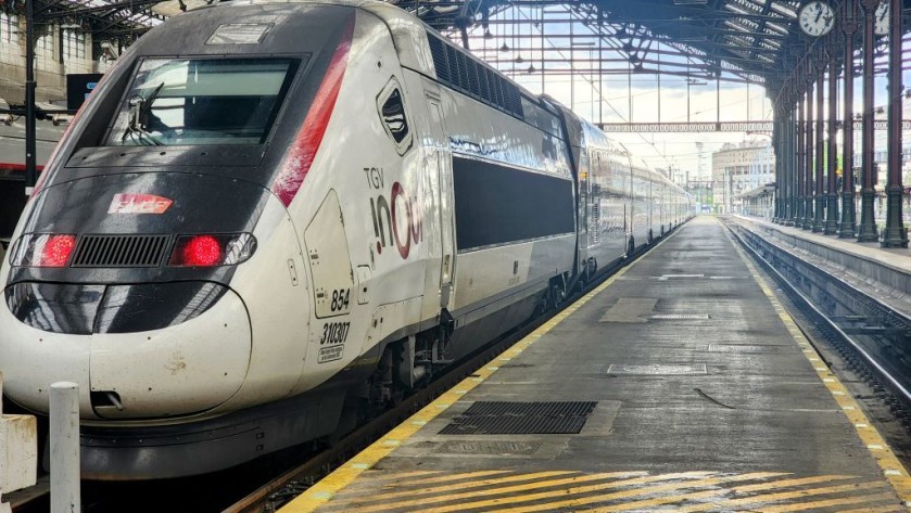 A TGV Duplex train in the Gare de Lyon