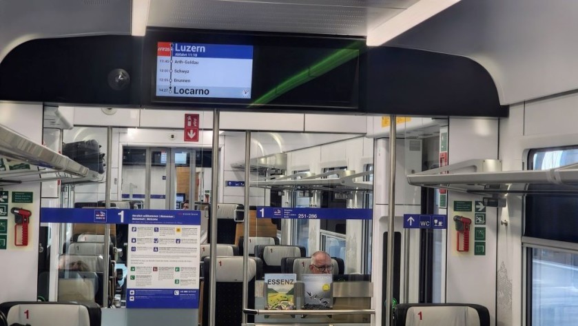 On board a Traverso train