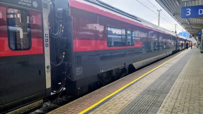 A New Generation Railjet making a journey from Verona to Munich