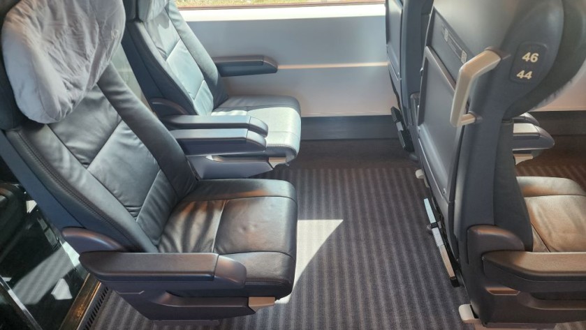 First class seats on an ICE train