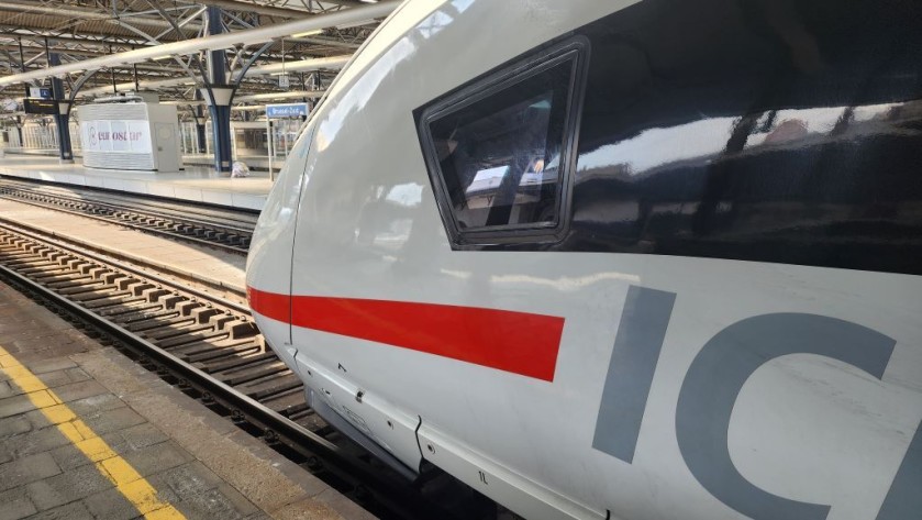 An ICE train has arrived in Bruxelles