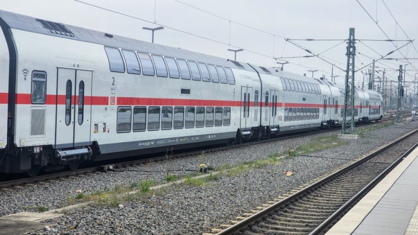 The double decked coaches used on the Intercity 2 trains