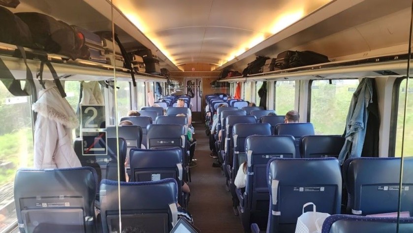 Travelling in 2nd class on the Berlin to Amsterdam train