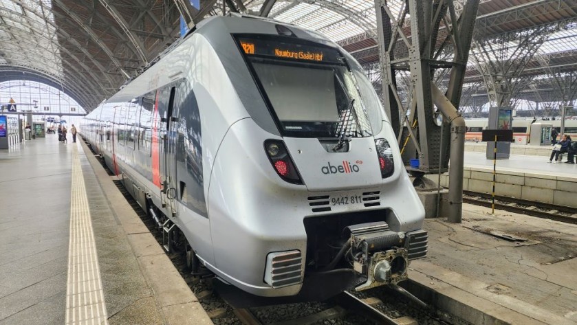 A train operated by Abellio Rail in Leipzig Hbf